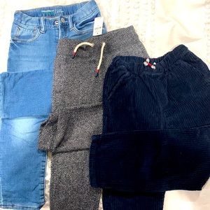 Little kids jeans and pants, like-new. Includes 2 GAP (XS) and 1 Zara (size 7).